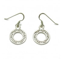 E000688 Sterling silver earrings solid 925 Meanders Empress